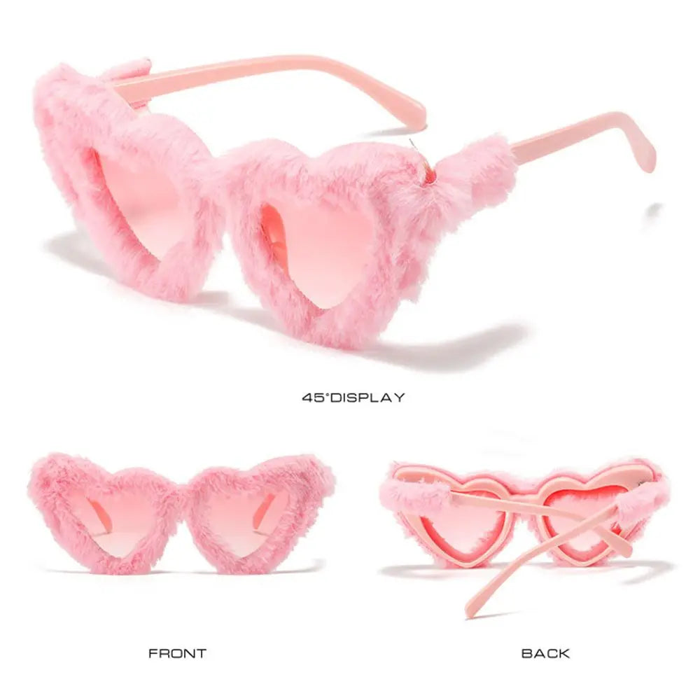 Furry Heart Sunglasses