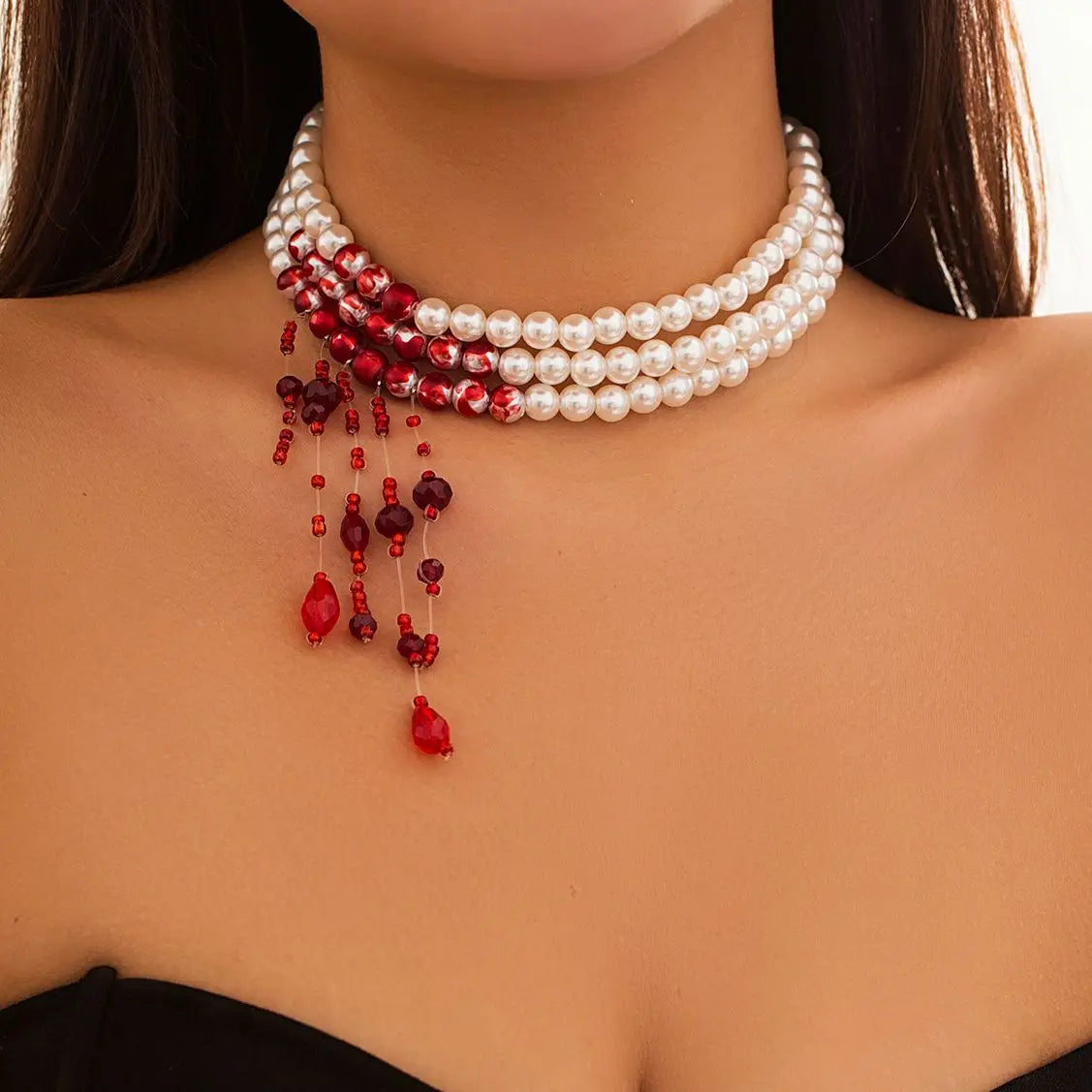 Bloody Pearl Necklace