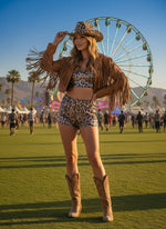 Load image into Gallery viewer, Sequin Leopard Shorts
