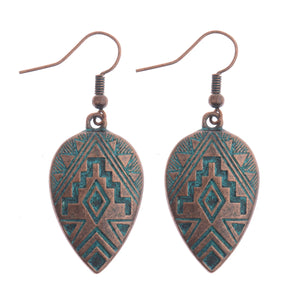 Divine Aura Goddess Earrings – Boho Gold & Blue Festival Glam