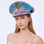 Load image into Gallery viewer, Rhinestone Festival Captain Hat
