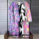Load image into Gallery viewer, Wildbloom Floral Faux Fur Festival Coat
