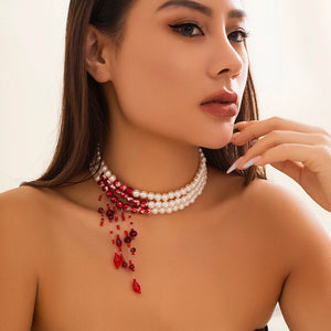 Bloody Pearl Necklace