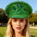 Load image into Gallery viewer, Rhinestone Festival Captain Hat
