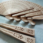 Load image into Gallery viewer, Wedding Engraved Hand Fan
