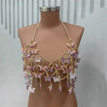 Load image into Gallery viewer, Gold Butterfly Chain Bra

