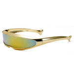 Load image into Gallery viewer, Cyberpunk Mirrored Shield Sunglasses
