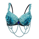 Load image into Gallery viewer, Mermaid Sequin Bra Top
