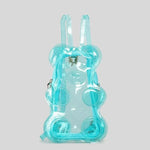 Load image into Gallery viewer, Turquoise clear backpack with bubble design on a light gray background
