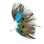 Load image into Gallery viewer, Peacock Feather Ear Cuff
