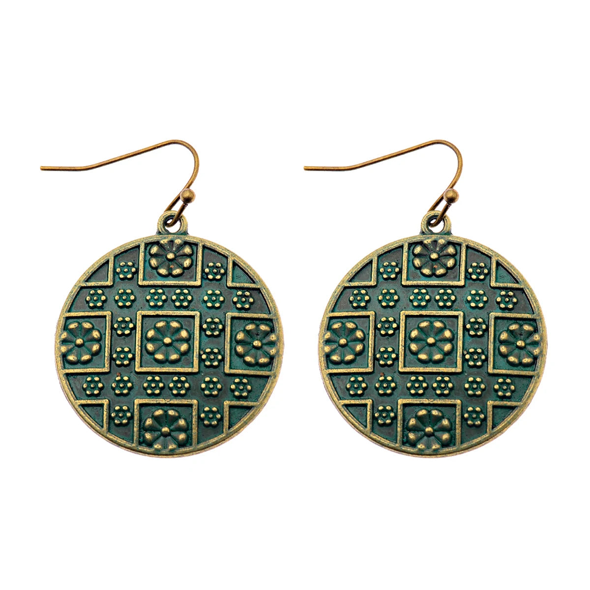 Divine Aura Goddess Earrings – Boho Gold & Blue Festival Glam