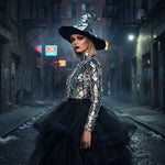 Load image into Gallery viewer, Reflective Holographic Wizard Hat
