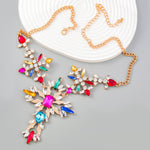 Load image into Gallery viewer, Rhinestone Pendant Necklace &amp; Earrings
