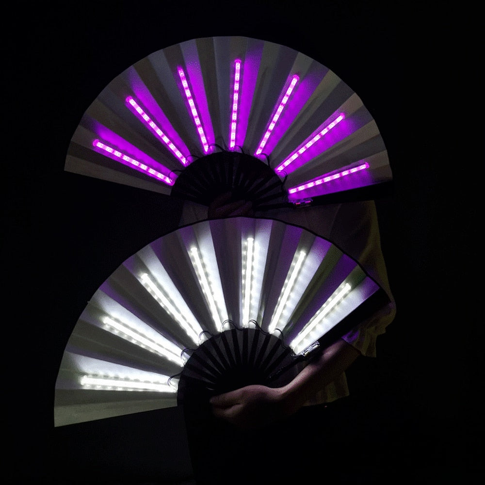 Led Fan Foldable Led Glowing Folding Fan
