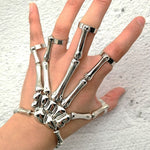 Load image into Gallery viewer, Gothic Punk Skull  Hand Chain and accessories
